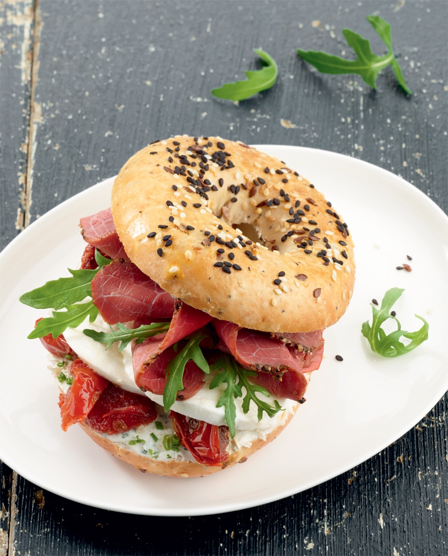 Recette Bagel italien au Pastrami et fromage frais Charal