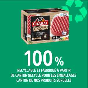 100 poucent recyclable et fabriqué à partir de carton recyclé