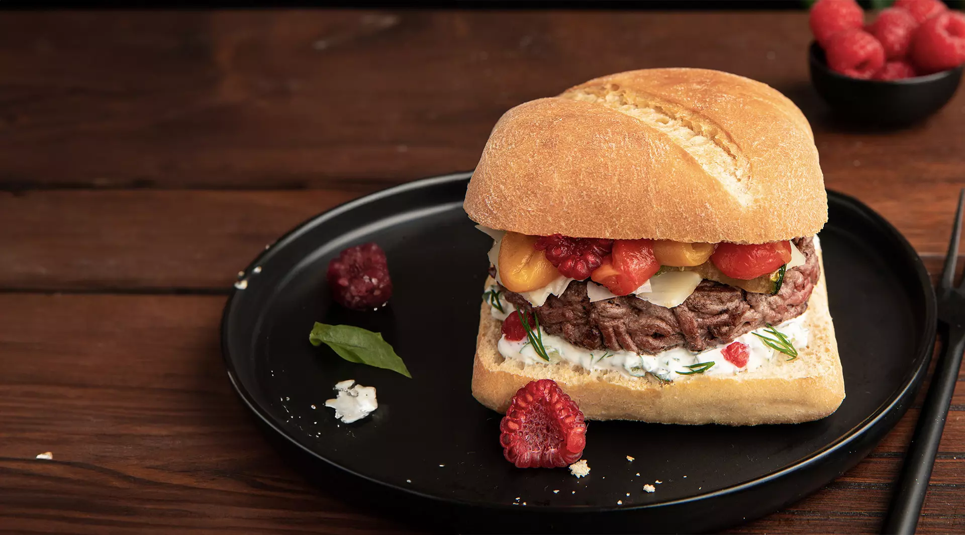 Burger d'été aux légumes grillés