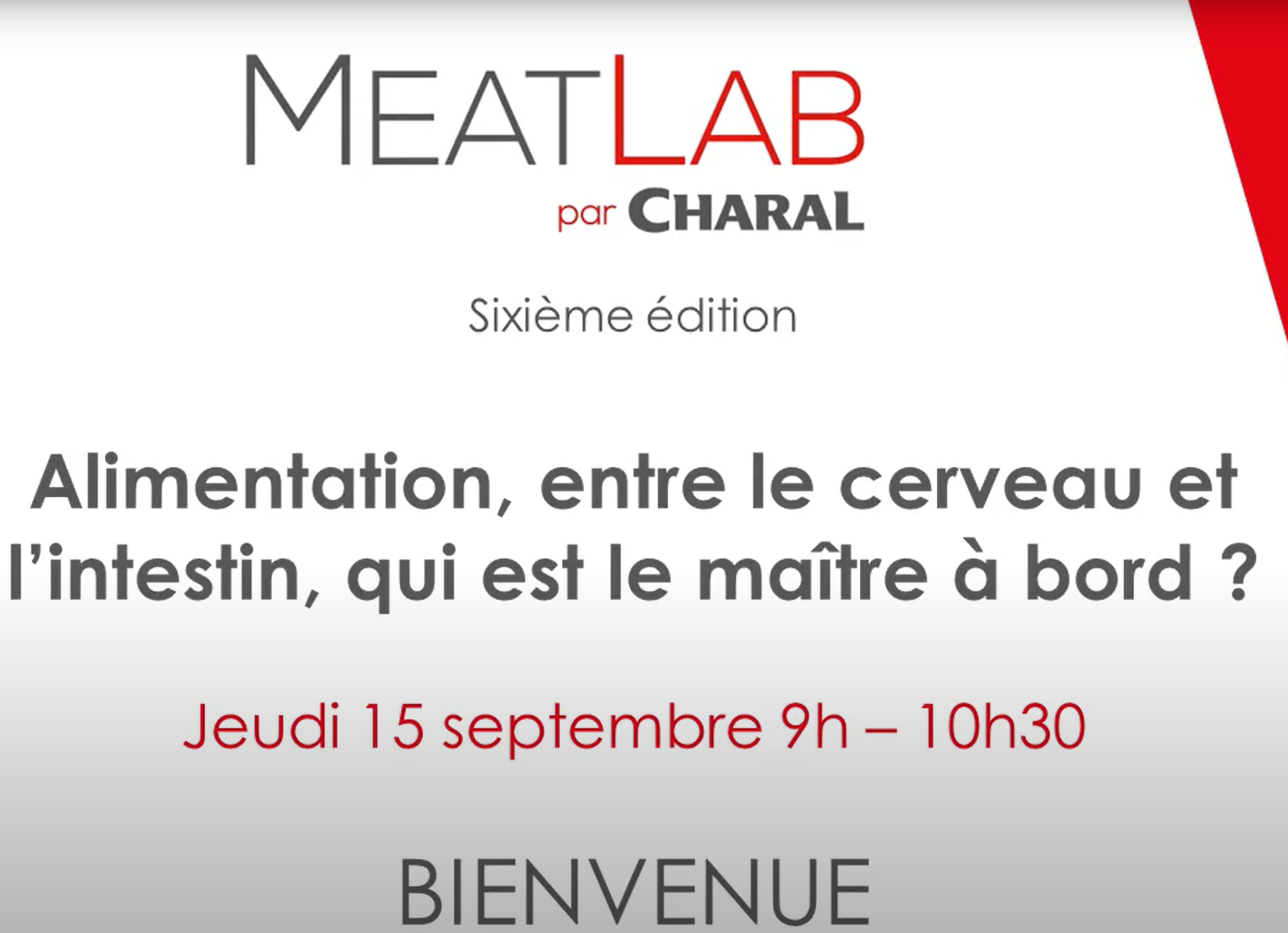 6ème édition Meatlab Charal : Alimentation : L'intestin, notre deuxième cerveau