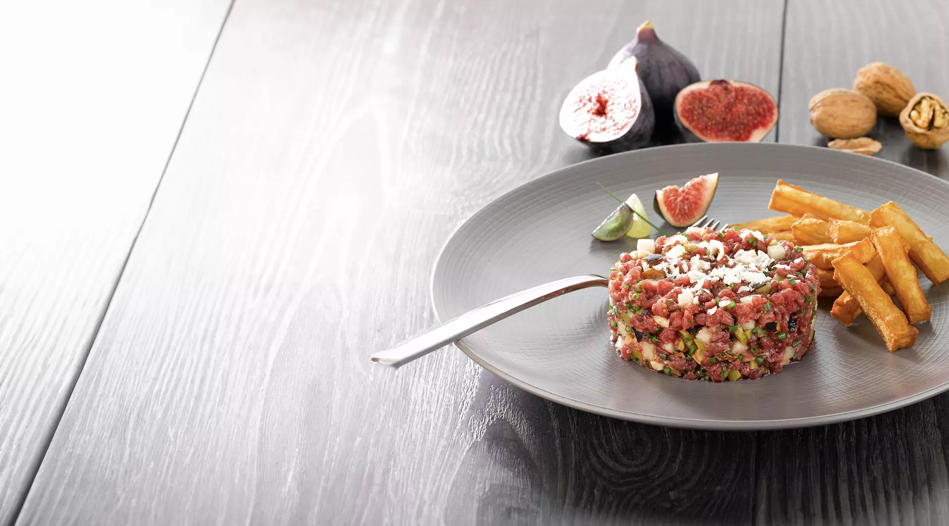 Tartare de bœuf acidulé mi-figue mi-raisin