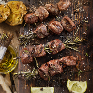 brochettes de boeuf grillées