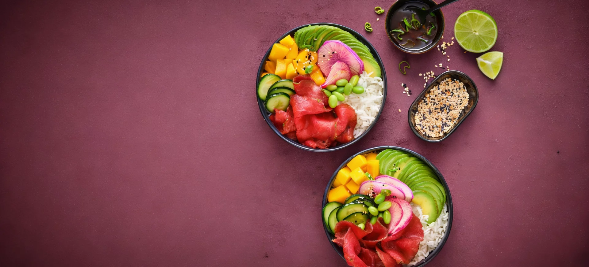 poké gravlax au bœuf