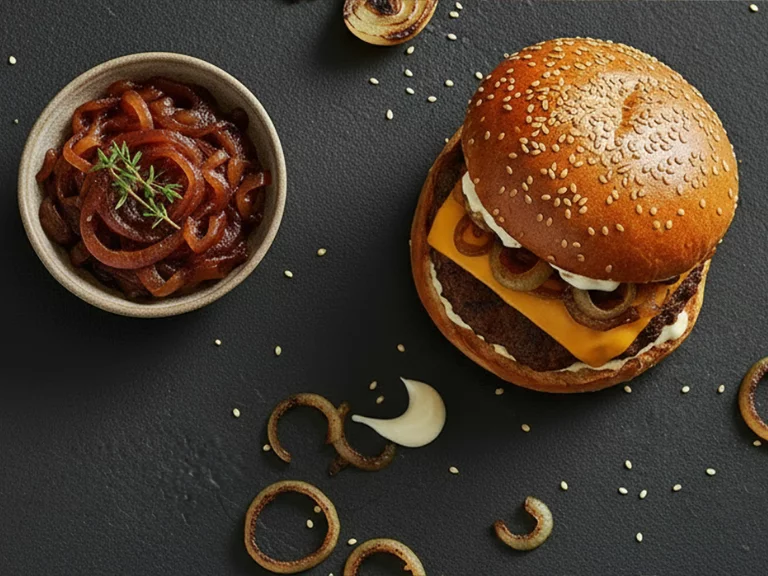 burger creamy onion